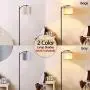 Rottogoon Floor Lamp for Living Room, LED Standing Lamp with 2 Lamp Shades for Bedroom, 9W LED Bulb Included Rottogoon Floor Lamp for Living Room, LED Standing Lamp with 2 Lamp Shades for Bedroom, 9W LED Bulb Included