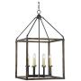 Cayden Bronze Antique Brass Wood Grain Cage Foyer Chandelier 20 1/4'' Wide Rustic Farmhouse 8-Light Fixture for Dining Room House Kitchen Island Entryway Bedroom Living Room - Franklin Iron Works