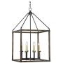 Cayden Bronze Antique Brass Wood Grain Cage Foyer Chandelier 20 1/4'' Wide Rustic Farmhouse 8-Light Fixture for Dining Room House Kitchen Island Entryway Bedroom Living Room - Franklin Iron Works