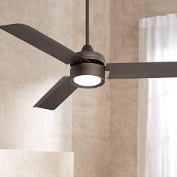 52'' Casa Arcus Modern Ceiling Fan with Light LED Remote Control Emperial Bronze Frosted Glass for Living Room Kitchen Bedroom Family Dining - Casa Vieja