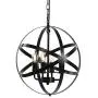 Lika 4-Light Chandelier 15.7'' Farmhouse Rustic Industrial Pendant Lighting with Metal Spherical Shade Black Chandeliers for Dining Room, Kitchen, Foyer Lika 4-Light Chandelier 15.7'' Farmhouse Rustic Industrial Pendant Lighting with Metal Spherical Shade Black Chandeliers for Dining Room, Kitchen, Foyer