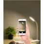 Miday Clip on Lamp,Battery Powered Reading Lamp,Clip on Light for Bed Clip on Battery Light with 3 Brightness Level,USB Rechargeable, Reading Lamp