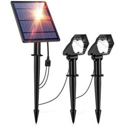 Solar Lights Outdoor, Solar Landscape Spotlights,2-in-1 Waterproof 5 LED Solar Lights Wall Lights Auto On/Off Outdoor Solar Landscaping Lights for Yard Garden Driveway Porch Walkway Pool Patio(2 Pack)