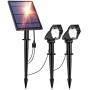 Solar Lights Outdoor, Solar Landscape Spotlights,2-in-1 Waterproof 5 LED Solar Lights Wall Lights Auto On/Off Outdoor Solar Landscaping Lights for Yard Garden Driveway Porch Walkway Pool Patio(2 Pack)