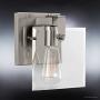 Luxury Modern Farmhouse Bathroom Vanity Light, Small Size: 8.38''H x 7''W, with Industrial Chic Style Elements, Brushed Nickel Finish, UHP2455 from The Bristol Collection by Urban Ambiance