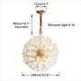 BOKT Sputnik Chandelier 18-Light Modern Fireworks Crystal Chandelier Golden Brass Hanging Pendant Light Christmas Light for Bedroom Living Dining Room