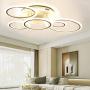 LED Ceiling Light Fixture,85W Ceiling Lamp 6 Rings Modern Lighting Fixtures with Remote Control for Living Room,Bedroom,Dining Room,Kitech(Dimmable,3 Color Changing)