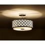 SOTTAE Luxurious Semi Flush Light Fixture Chrome Finish 2 Lights Glass Diffuser Flush Mount Ceiling Light,Ceiling Lamp Fixture for Bedroom,Living Room,Kitchen, Hallway (Diameter:13'')