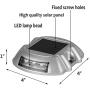 Happybuy Driveway Lights 8-Pack Solar Driveway Lights Bright White with Screw Solar Deck Lights Outdoor Waterproof Wireless Dock Lights 6 LEDs for Path Warning Garden Walkway Sidewalk Steps