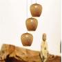 LITFAD Double-Decker Bamboo Pendant Lights Restaurant 1 Light Suspended Light Rustic Weave Ceiling Hanging Light in Beige with Adjustable Hanging Cord for Dining Room Restaurant Bar - 7.5'' (19 cm)