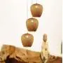 LITFAD Double-Decker Bamboo Pendant Lights Restaurant 1 Light Suspended Light Rustic Weave Ceiling Hanging Light in Beige with Adjustable Hanging Cord for Dining Room Restaurant Bar - 7.5'' (19 cm)