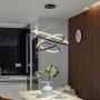 DERALAN Modern LED Chandelier Lighting Dimmable Ceiling Dining Room Chandeliers Contemporary Living Room Hanging Light Fixtures 3 Ring Foyer Bedroom Pendant Lights Warm White Black