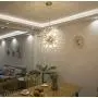 Garwarm Modern Firework Chandeliers,Crystal Chandelier Pendant Lighting,Ceiling Lights Fixtures for Living Room Bedroom Restaurant,8-Light,Gold
