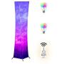 Floor Lamp, CHIPHY 39'' dimmable Standing Lamp, 7 Colors Changing LED Bulbs and 10 Levels Brightness and Color Temperature, Remote Control, Purple Fabric Shade, Modern for Bedroom, Kids Room, Play Room