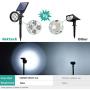 Nekteck 4 Pack Solar Lights,2-in-1 Outdoor Solar Spotlights Powered Adjustable Wall Light Landscape Lighting,Bright and Dark Sensing,Auto On/Off for Yard, Pathway, Walkway, Garden, Driveway