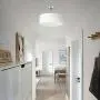 Ceiling Light, Semi-Flush Mount Modern Fabric Pendant Light Shade, Large White Drum Lampshade, Round Pendant Lamp, Lamps for bedrooms, Flush Chrome Matt, 3 Bulbs Ceiling Light, Semi-Flush Mount Modern Fabric Pendant Light Shade, Large White Drum Lampshade, Round Pendant Lamp, Lamps for bedrooms, Flush Chrome Matt, 3 Bulbs