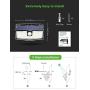 LITOM 300 LED Solar Motion Sensor Lights Outdoor, IP67 Waterproof Solar Powered Security Lights Wireless Solar Wall Lights with 3 Modes for Garden Patio Yard Deck Garage Fence Pool - Cold White 2 Pack