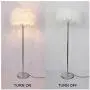 HGDD Feather Floor Lamp Modern Romantic Feather Standing Floor Lamp Bedside Reading Floor Lamp for Living Room Bedroom E27 (White, Pink, Purple) Chandeliers (Color : White)