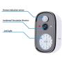 Suptig Motion Sensor Light Security Lights Incidental Simulation Monitor Built-in Rechargeable 2000mAh Lithium Battery Waterproof Use Outdoor Or Indoor White (2 Pack)