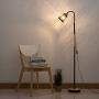 Floor Lamps with Unique Cut-Out Shade Simple Standing Light Rustic Standing Reading Lamps for Living Room Bedroom Office Farmhouse