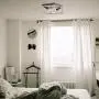 HMVPL Close to Ceiling Light, Farmhouse Flush Mount Lighting Fixtures Industrial Ceiling Lamp 2-Light for Bedroom Kitchen Island Dining Room Foyer Hallway