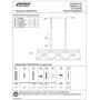 Briarwood Collection Whitewashed Five-Light Farmhouse Linear Chandelier