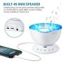 Ocean Wave Projector, 12 LED Night Light Lamp with Adjustable Lightness Remote Control Timer 8 Lighting Modes Music Speaker Light Night Light Projector for Baby Kids Adult Bedroom Sleep Gift