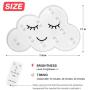 LED Cloud Night Lights Lamps Emoji Face Marquee Light Signs Timer&Remote Control Timer&Dimmable Table Lamp Toy Gifts for Girls Kids Bedroom Kidsroom Home Decor for Birthday Xmas Party(White Cloud)