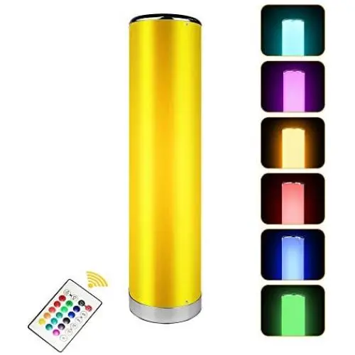 AMANEER LED Floor Lamp Remote Control Dimmable Color Changing Ambient Light ,RGB LED Night Lamps with Fabric Shade for Living Room Bedroom Play Room