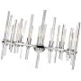 Modern Chandelier with Clear Glass Cylinde ，Island Lighting for Dining Room Living Room，Ceiling Light Fixture