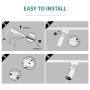 Glide Track Lighting,Adjustable 4 or 5 Head LED Lamp, 3000K 24°Beam Angle,1000 Lumens, 120 Volts, Easy Installation, Matte White