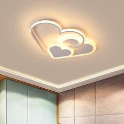 LED Chic Love Modern Flush Mount Ceiling Lighting Heart-Shaped Design Girl Boy Room Ceiling Light Lover Room Lamp Thin Dimmable 3000-6000K Acrylic Panel/Shade Remote Control Bedroom Dining Decorlamp