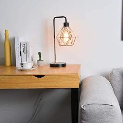 COTULIN Bedside Table Lamp,Delicate Design Gold Desk Lamp for Living Room Bedroom End Table,Modern Vintage Industrial Edison Table Lamp for Office Study