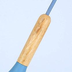 STGLIGHTING Wooden Handle Pendant Light with 15ft Plug-in UL On/Off Dimmer Switch Cord Macaron Grey Lampshade Light Fixtures Nordic Minimalist Loft Style Lamps for Dining Room Bulbs Not Included