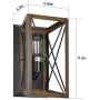 XIPUDA Industrial Wall Sconce Farmhouse Wall Lamp Flush Mount Wall Light Fixture Modern Metal Light for Hallway Foyer Bedroom Dining House(Walnut)