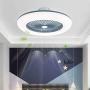 LED Ceiling Fan with Lights Stepless Dimmable with Remote Control, 3 Speed, Modern Ceiling Fan Lights Dining Room Bedroom Living Remote Control Fan Lamps Invisible Ceiling Lights Fan Lighting 22''