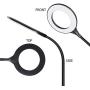 Floor Lamp with 3 Brightness Levels, 600 Lumens, 360° Adjustable LED Floor Light, TW Dimmable Best Non-Glare Reading Standing Lamp for Sewing Living Room Bedroom Office (Black)
