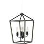 PUUPA Lantern Dining Room Lighting Fixtures Hanging, 4 Lights Farmhouse Modern Kitchen Island Chandeliers