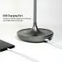 LED Desk Lamps with USB Charging Port Flexible Eye-Care Dimmable Desk Light with Swing Arm Touch Control Modern Reading Lamp for Bedroom/Living Room/Bedside/Office/Study -Grey, Gift Idea