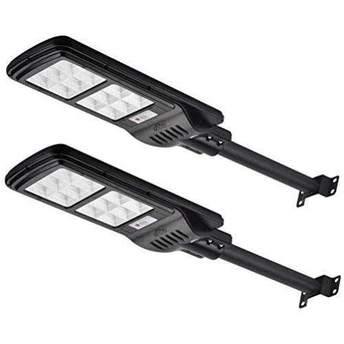 200W Solar Street Lights Outdoor Lamp, 288 LED 10000 Lumen, Light Control, IP65 Waterproof Dusk to Dawn Security Led Flood Light for Yard, Garden, Street, Basketball Court(2 Pack)