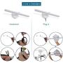 MantoLite LED Wall Light,15inch Aluminum Frame Picture Lighting,White Plug-in with Switch for Bathroom Mirror Lamp Fixture Modern Home Restaurant Bedside Wall Lamps Sconces,11W 880LM 3000K