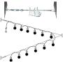 Belio String Light Hanging Kit，Stainless Steel Cable for Outdoor Lights，Globe String Light Suspension Kit Include 182 FT Wire Rope Cable Turnbuckle and Hooks