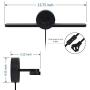 MantoLite LED Wall Light, 15inch Aluminum Frame Picture Lighting, Plug-in Bathroom Mirror Lamp Modern Home Restaurant Bedside Wall Lamps Sconces,11W 880LM CRI90 3000K Warm White Black Finish