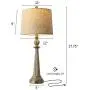 OYEARS USB Table Lamp Set 2 for Living Room Rustic 27 3/4'' H Retro Table Lamps for Bedroom Vintage Table Lamp Bedside Traditional Table lamp Dark Brown