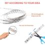 Phopollo LED Strip Lights 32.8ft Color Changing 3528 600Leds Non Waterproof Flexible Led Tape Light Kit with 24 Key IR Remote Controller and 12V Power Supply for Room, Bedroom