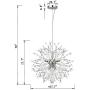 Modern LED Crystal Chandeliers 9 Lights Firework Pendant Lighting Fixtures for Bedroom Dining Room Restaurant(Chrome)
