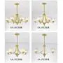 Modern Wrought Iron Chandeliers with Glass Crystal, American 8 Lights Chandeliers, Modern Iron Pendant Lights for Dining Room,Living Room,Kitchen,Office,Cafe,Restaurant