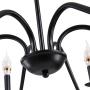 APBEAMLighting Candle Ceiling Hanging Light Black Industrial Metal Chandelier for Dining Room Farmhouse 6 Lights
