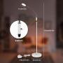 DLLT LED Reading Floor Lamp, Modern Standing Lamp Pole Light, Flexible Adjustable Gooseneck Floor Lamp Standing Task Lighting for Living Room, Bedroom, Office, Sewing, Painting,Piano