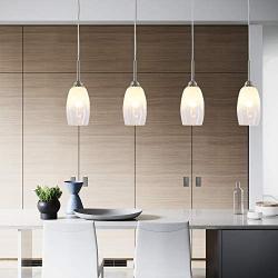 TODOLUZ Mini Single Pendant Light Fixture with Half White Artistic Glass Lampshade Brushed Nickel Finished Hanging Ceiling Pendant Lighting for Kitchen Island Cafe Living Room